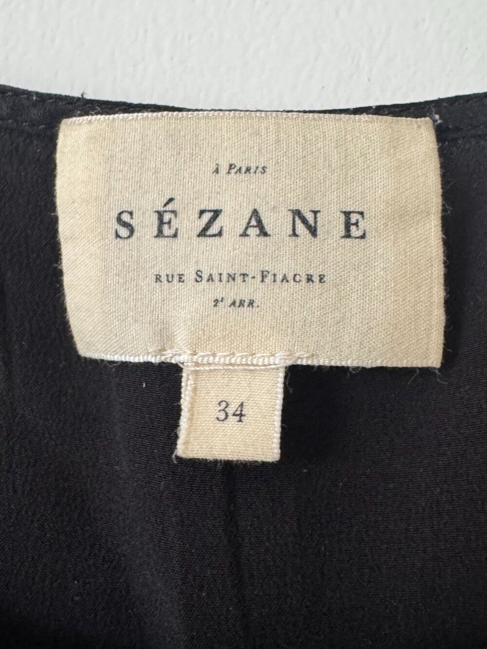 Sezane Silk Tess Top - Black - Picture 3 of 9